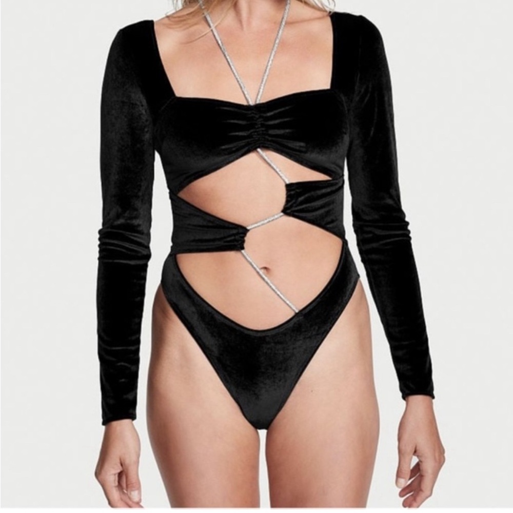Victoria's Secret Black Cut-Out Bodysuit